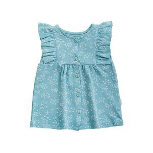 Andywawa Girls  Floral Print Ruffle Dress, Blue
